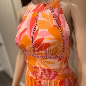 -New with tags. Floral Maxi summer dress. Chic, fun and colorful!